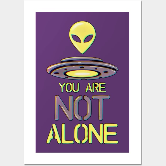 you are not alone vintage vibes Wall Art by Fadedstar